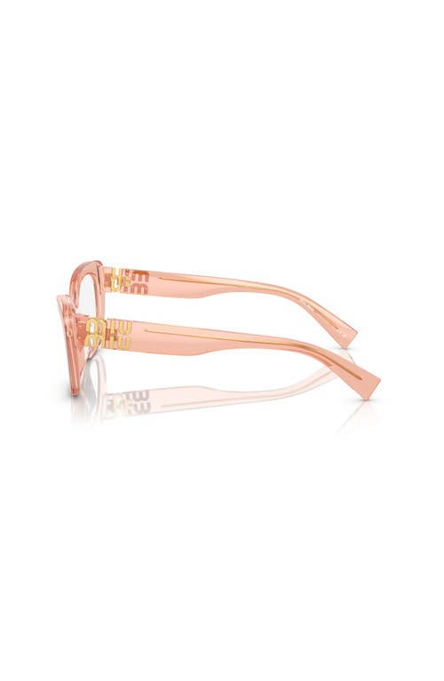 Miu Miu 53mm Cat Eye Optical Glasses In Pink