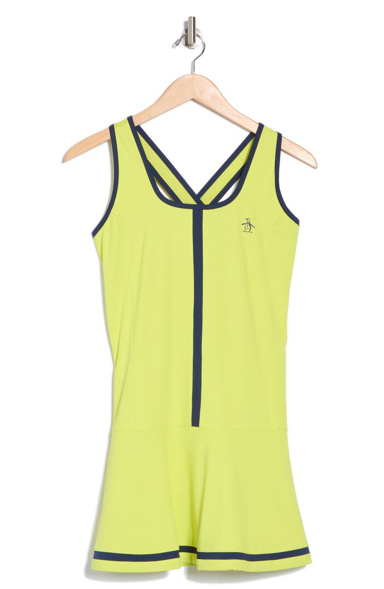Original Penguin Drop Waist Colorblock Tennis Dress, Alternate, color, 