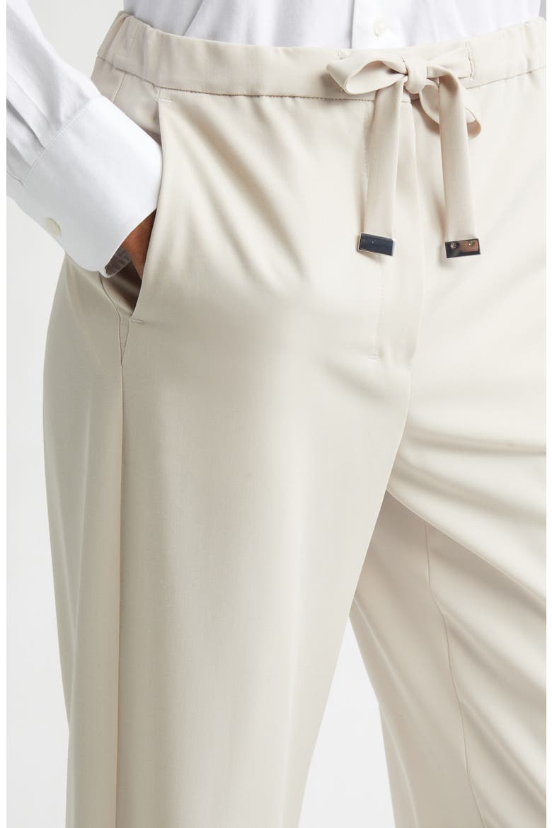 Argenta Drawstring Virgin Wool Ankle Pants, Alternate, color, NATURAL
