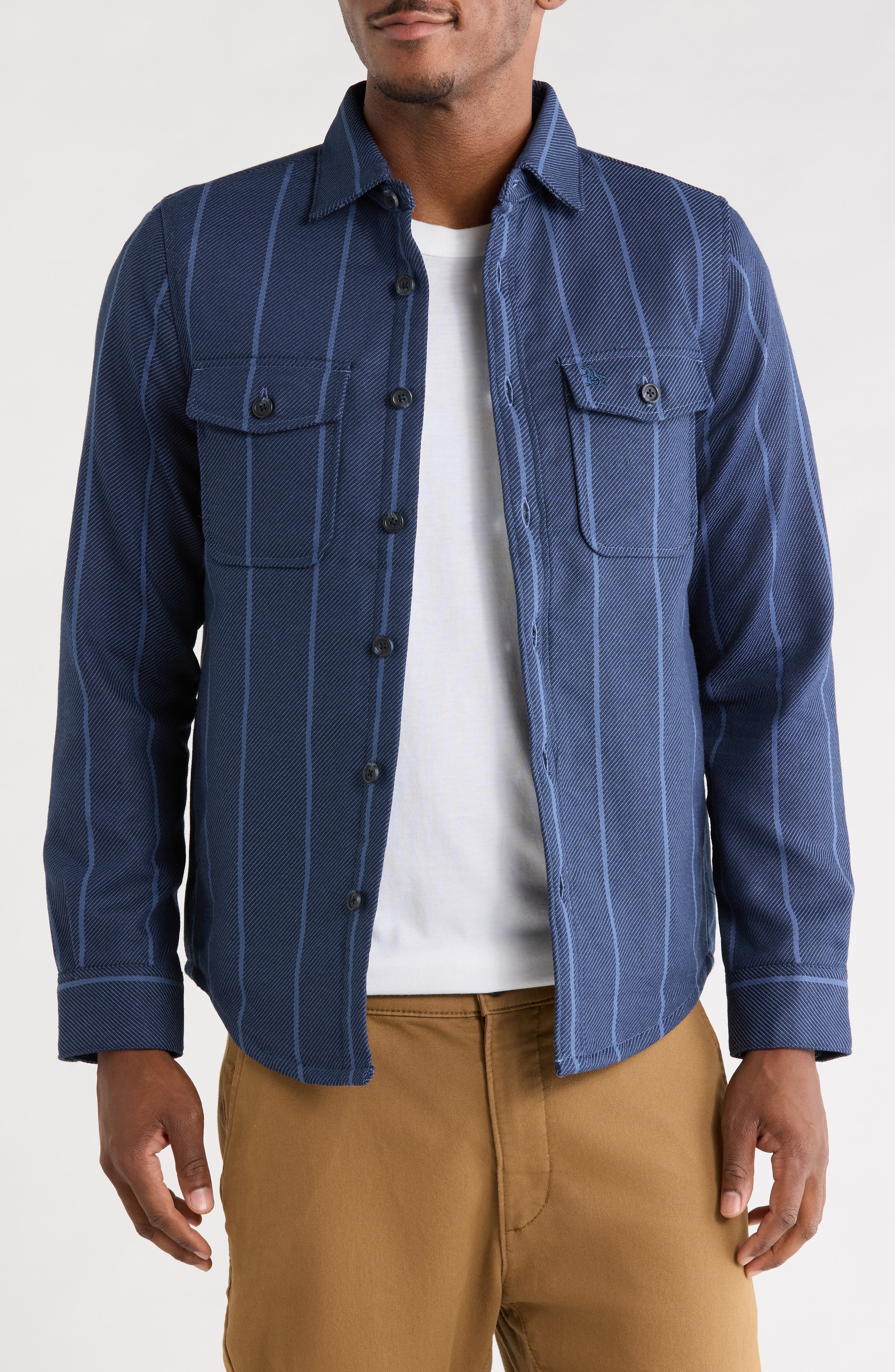 Striped Shirt Jacket