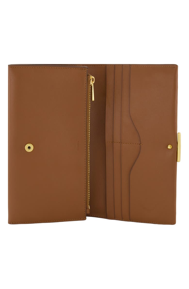 Vince Continental Nappa Leather Wallet, Alternate, color, Saddle