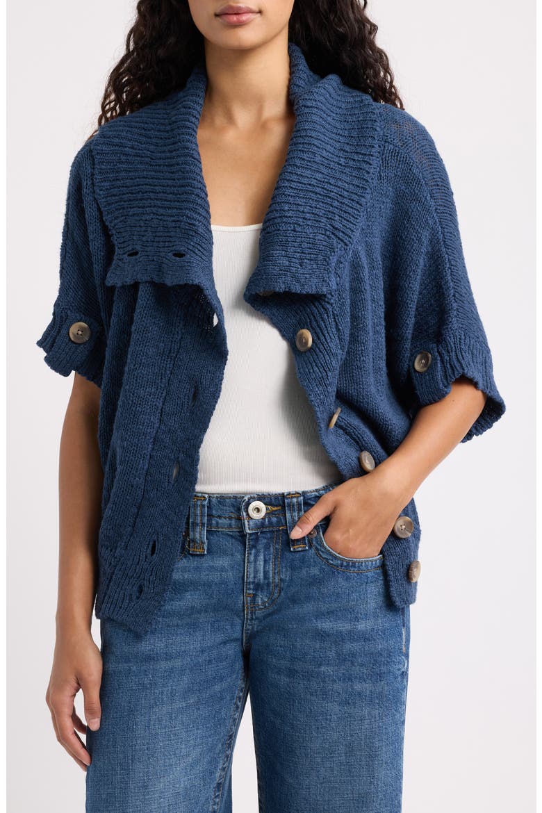 Batwing Peacoat Cardigan, Main, color, NAVY