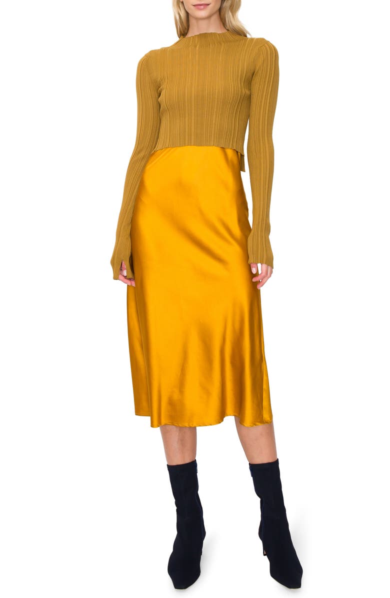 MELLODAY Two-Piece Sweater & Slipdress, Main, color, 