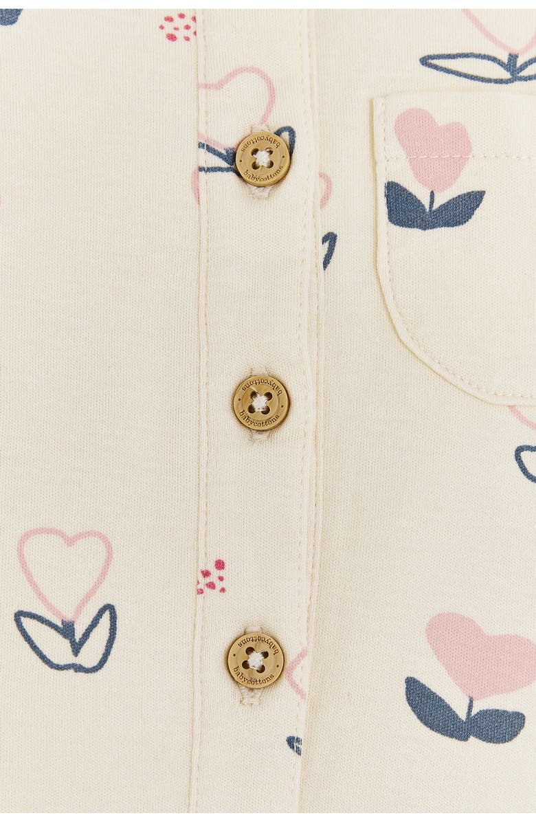 Babycottons Hearts Coverall for Infant, Alternate, color, Off-White
