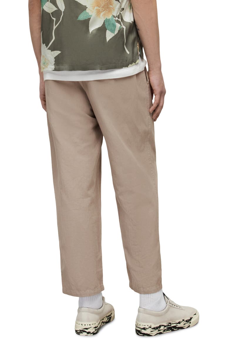 AllSaints Archer Cotton & Linen Trousers, Alternate, color, 