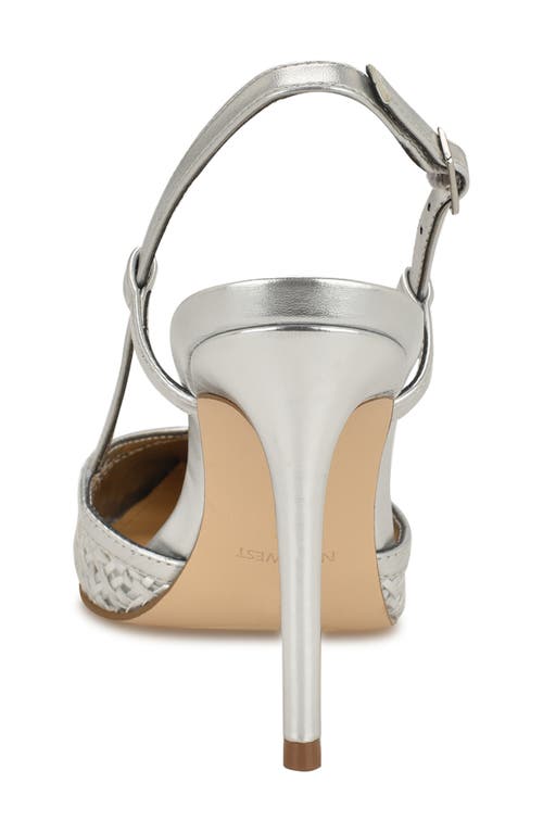 Nine West Floree Pointed Toe Slingback Pump In Silver