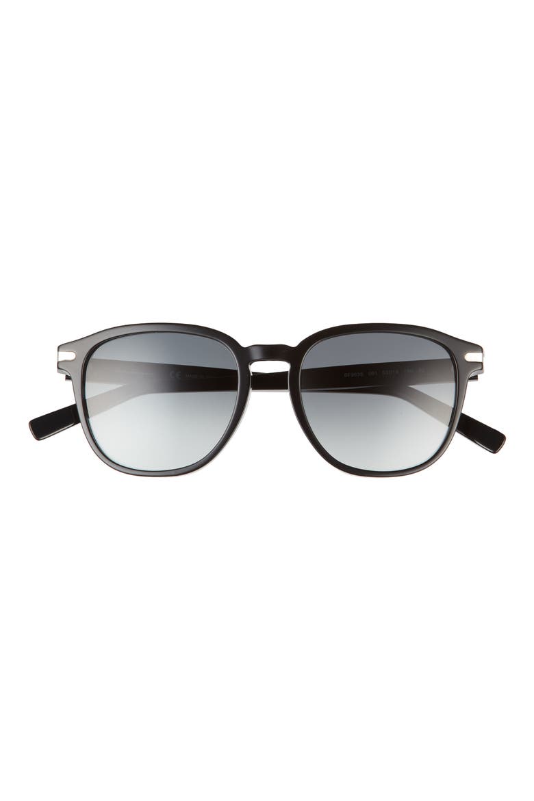 Timeless 53mm Rectangular Sunglasses, Main, color, BLACK / BLUE GRADIENT