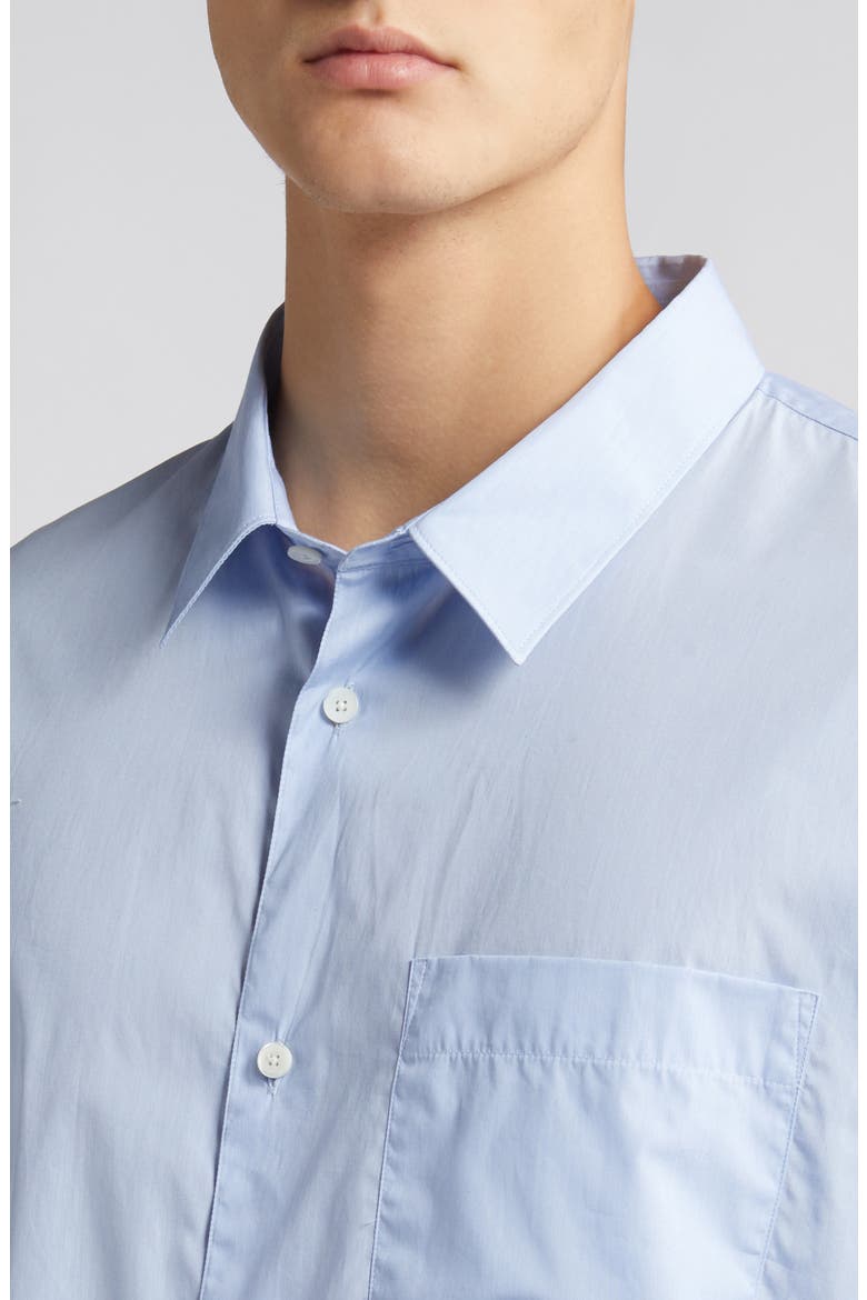 Relaxed Fit Cotton Button-Up Shirt, Alternate, color, LIGHT BLUE