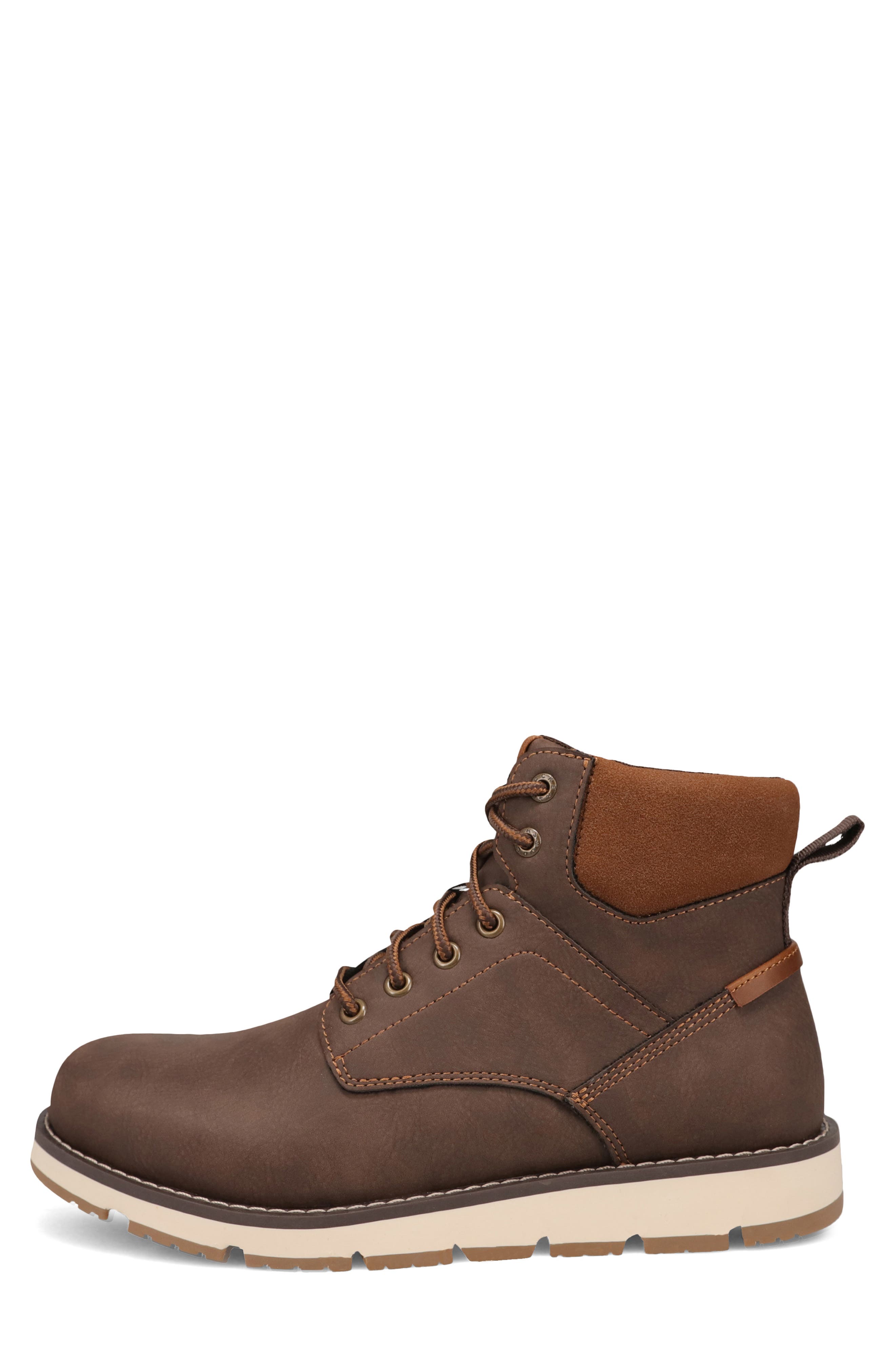 Dustin Faux Leather Boot, Alternate, color, DARK BROWN