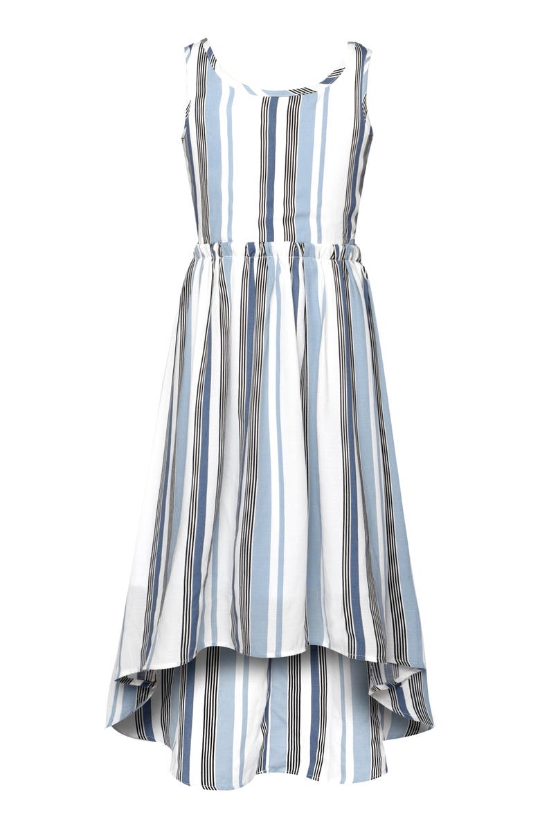 Truly Me Kids' Stripe Cutout Dress, Main, color, White Multi