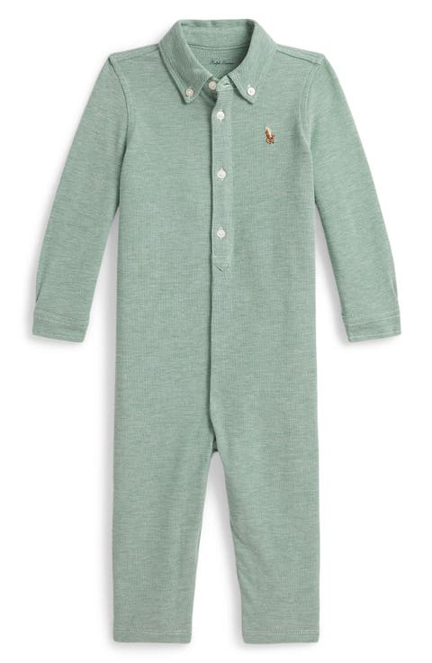 Kids' Oxford Cotton Mesh Jumpsuit