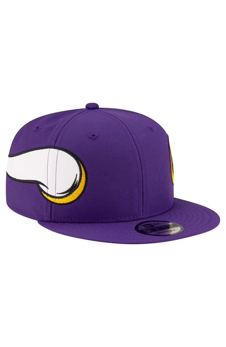 New Era Men's New Era Purple Minnesota Vikings Helmet 9FIFTY Snapback Hat, Alternate, color, Purple