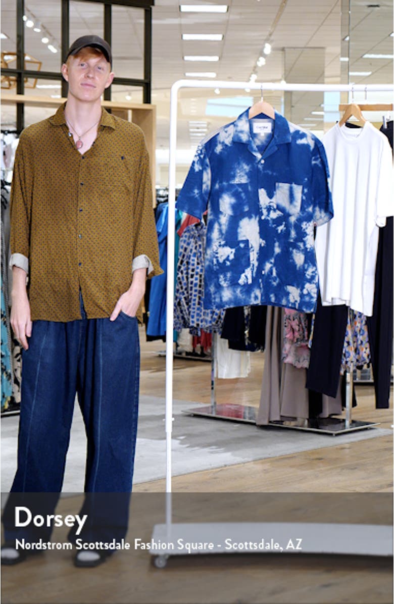Tie Dye Linen & Cotton Camp Shirt, sales video thumbnail
