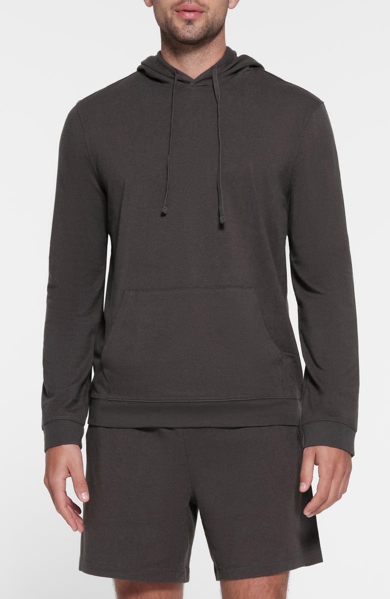 SKIMS Cotton Lounge Hoodie, Main, color, Ash