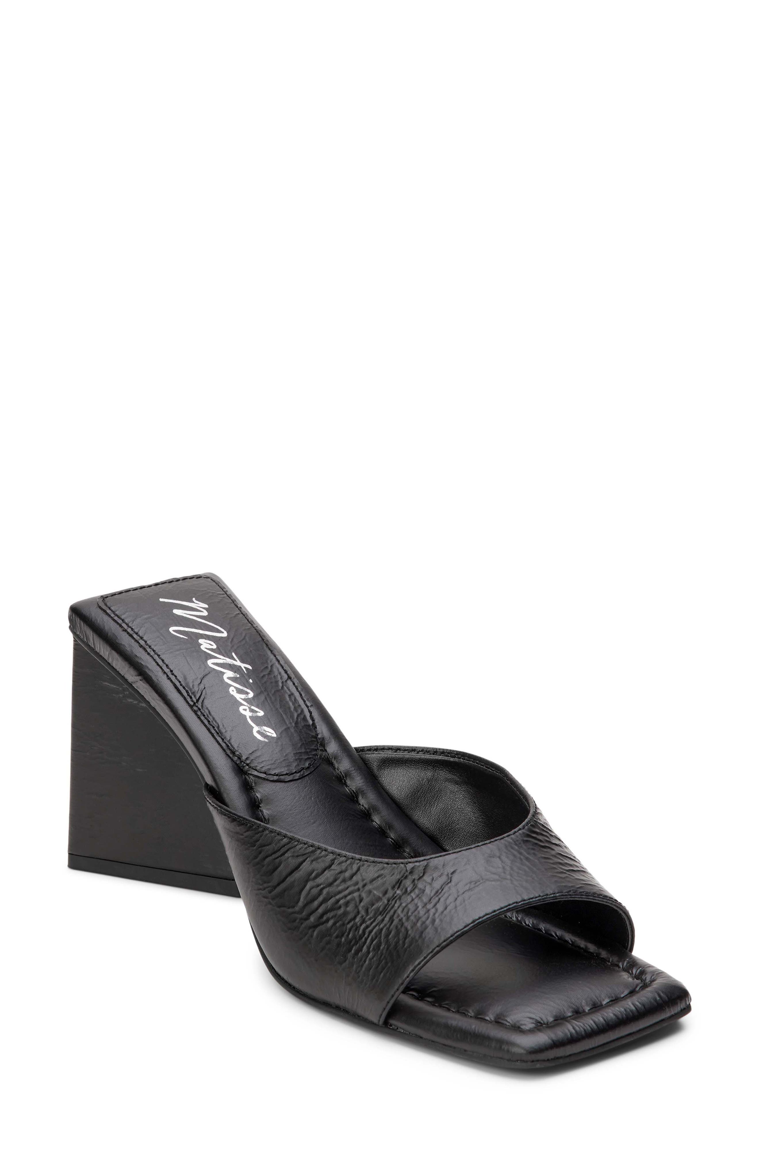 Regan Slide Sandal, Main, color, BLACK SYNTHETIC