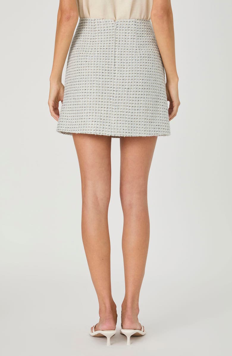 French Connection Tweed Faux Wrap Miniskirt, Alternate, color, Lt Ble Multi