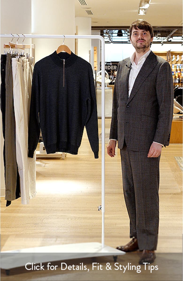 West Merino Wool Quarter Zip Sweater, sales video thumbnail