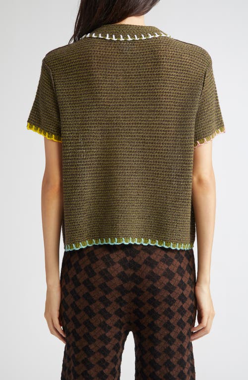 Yanyan Netty Lambswool Blend Button-up Shirt In Green