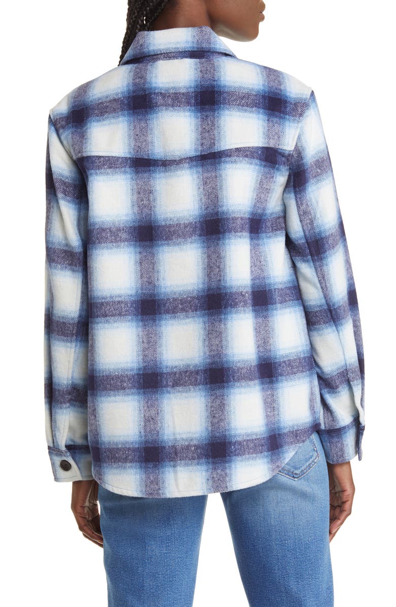 Rails Tripp Plaid Flannel Shirt Jacket, Alternate, color, Azure Sapphire