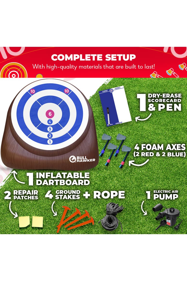 XL Bull Hawker - Giant Axe Darts Game, Alternate, color, Brown