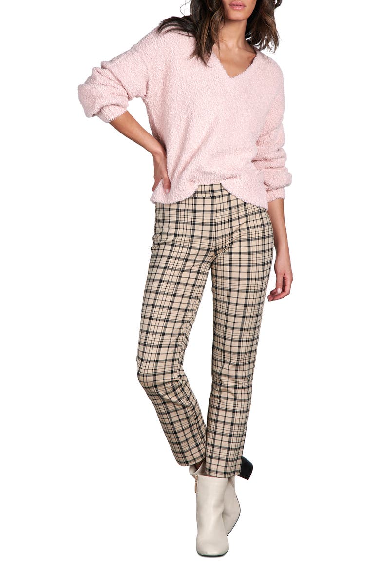 V-Neck Sweater, Alternate, color, PEARL