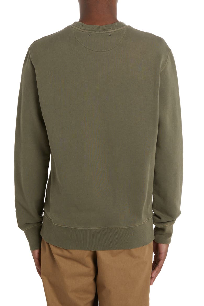 Golden Missing Logo Sweatshirt, Alternate, color, DUSTY OLIVE