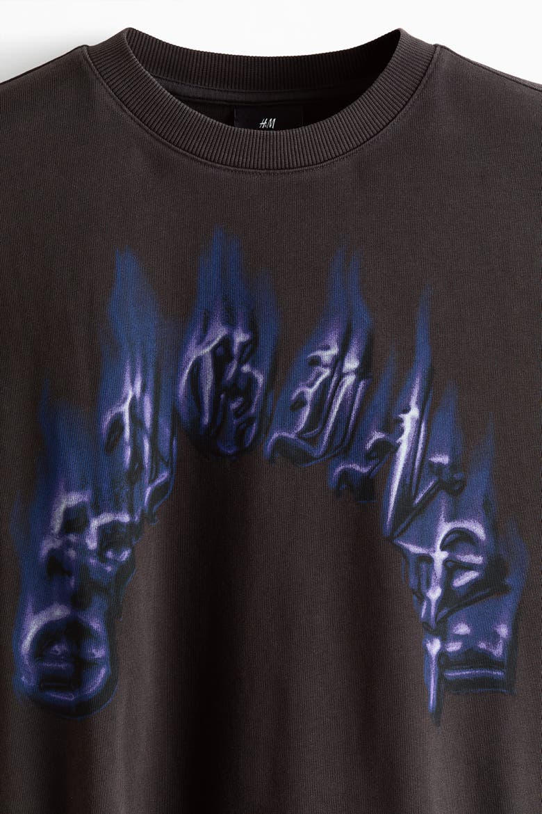 Relaxed-Fit Long-Sleeved T-Shirt, Alternate, color, Black