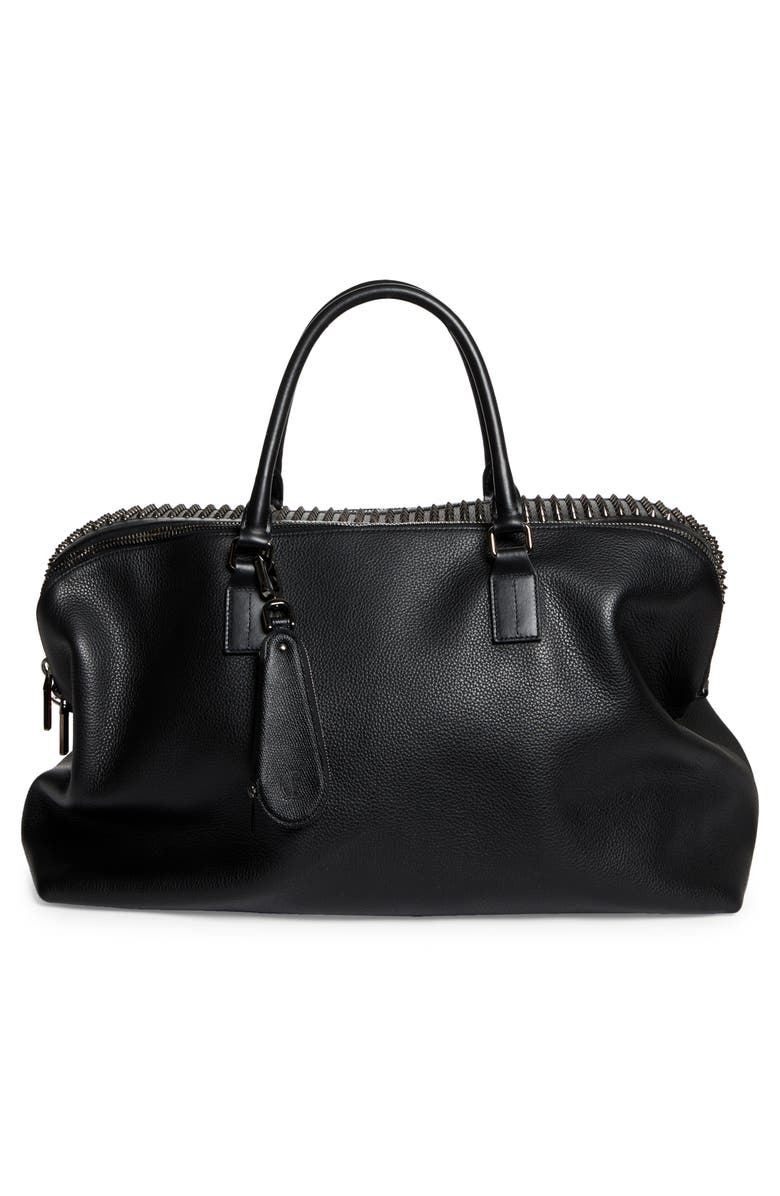 Christian Louboutin Mooncrest Shoehorn Key Ring, Alternate, color, Black