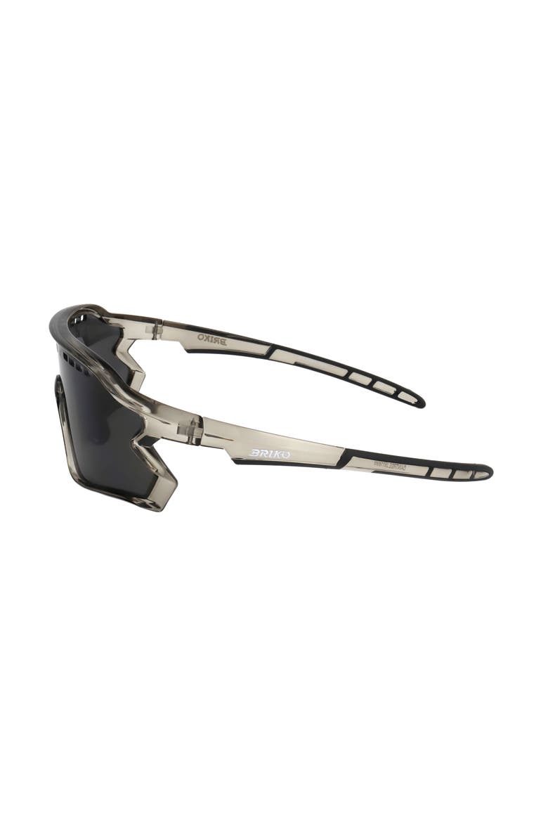 Shield Sport Sunglasses, Alternate, color, Crystal Smoke Shiny