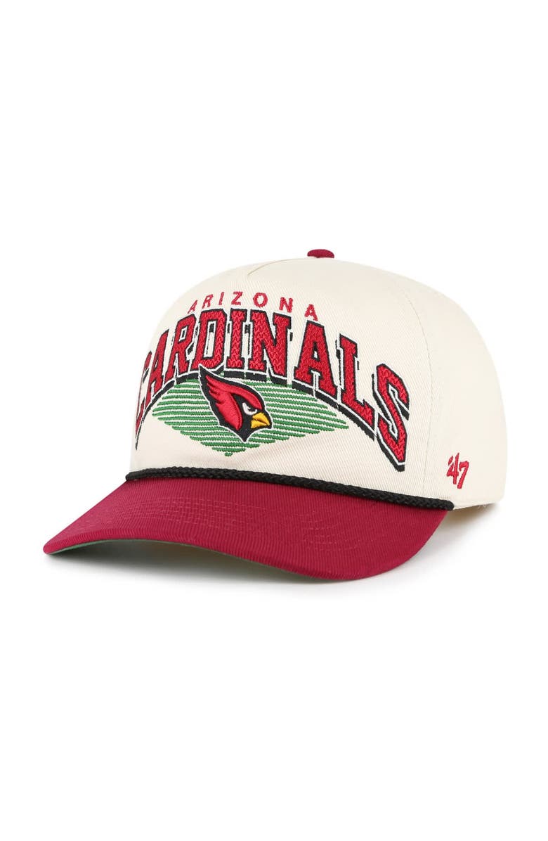 '47 Men's '47 Cream Arizona Cardinals Pomona Rope Hitch Adjustable Hat, Main, color, Cream