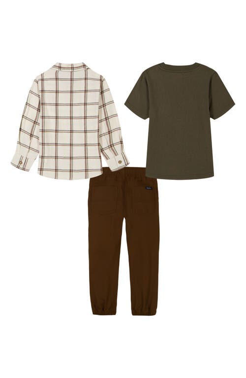 Nautica Kids' 3-piece Top & Woven Pants Set In Yellow