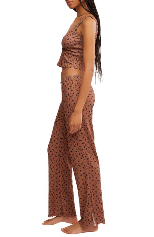 Free People Fresh In Love Lounge Set In Brown In Brown Combo
