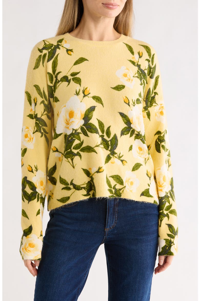 Long Sleeve Crew Sweater, Main, color, MISTED YELLOW