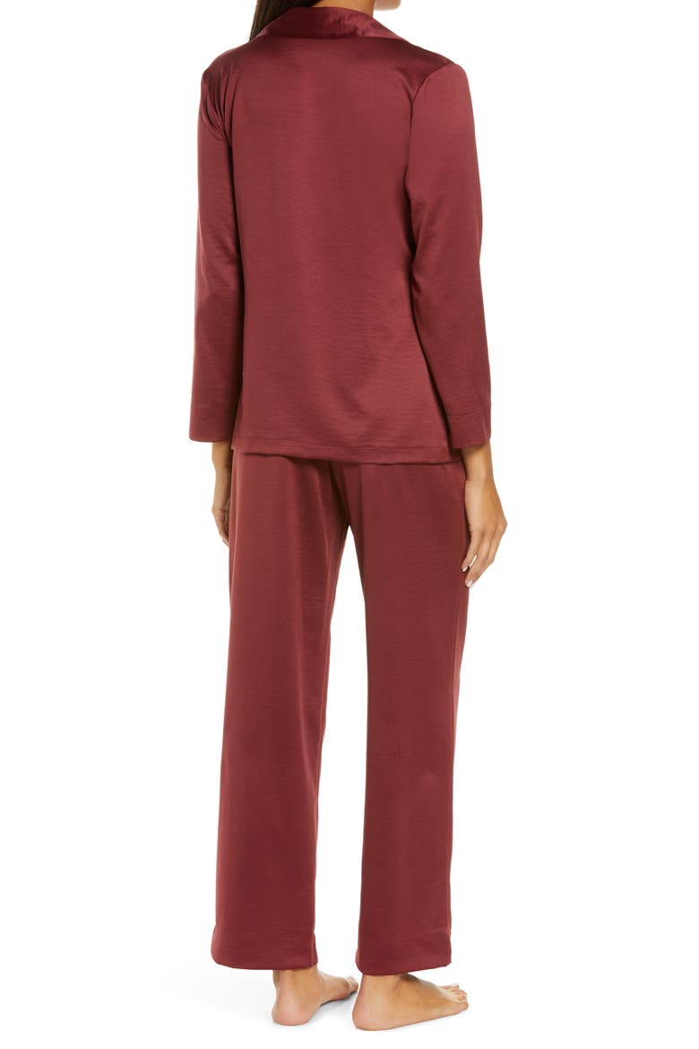 Satin Pajamas, Alternate, color, RED CORDOVAN