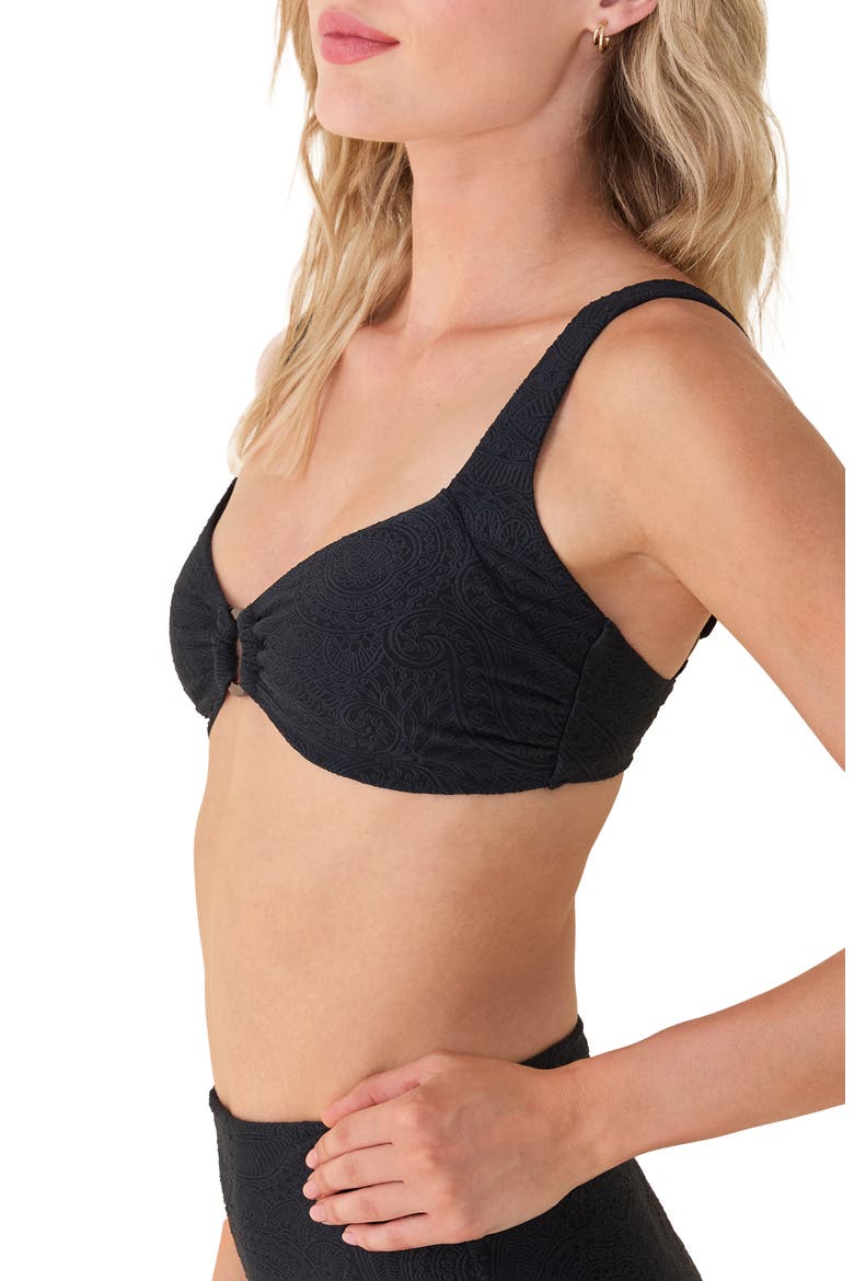 The Lori Ring Bikini Top, Alternate, color, BLACK PAISLEY