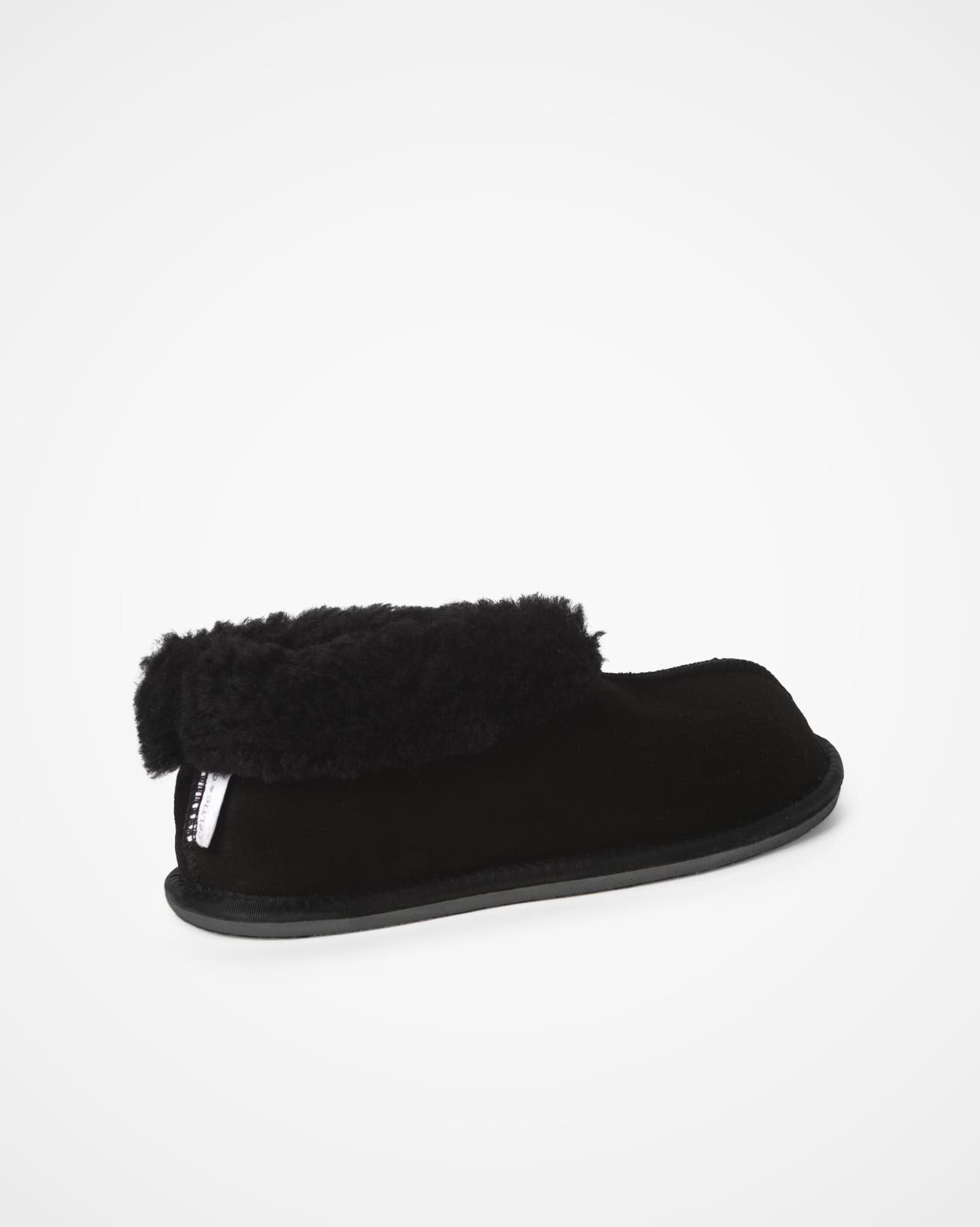 British Shearling Bootee Slippers, Alternate, color, BLACK