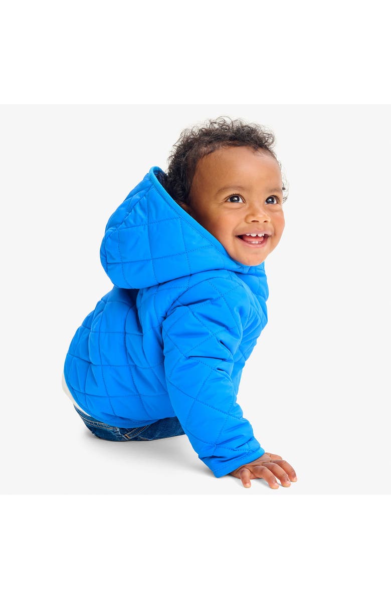 Primary Baby Quilted Fleece-Lined Puffer Jacket, Alternate, color, Blueberry