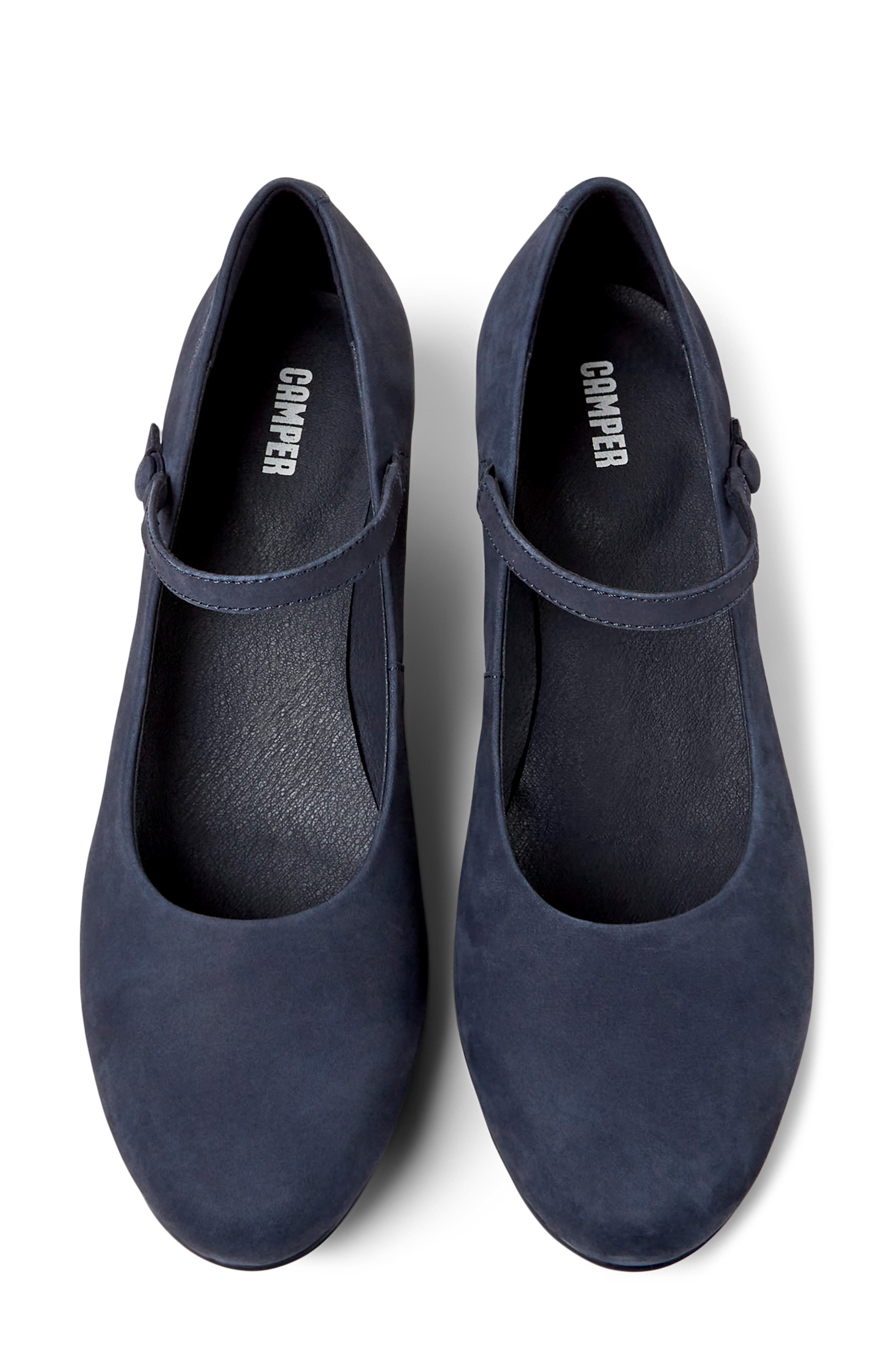 Camper Helena Bajo Mary Jane Pump, Alternate, color, Navy