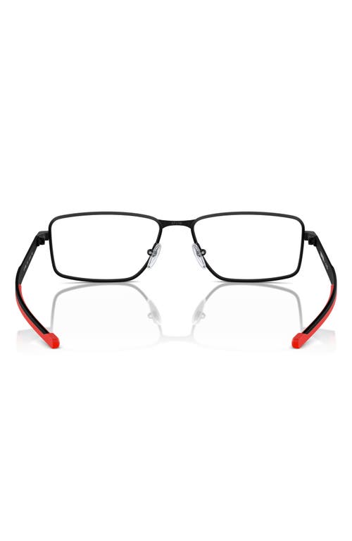 Scuderia Ferrari 57mm Rectangle Optical Glasses In Black