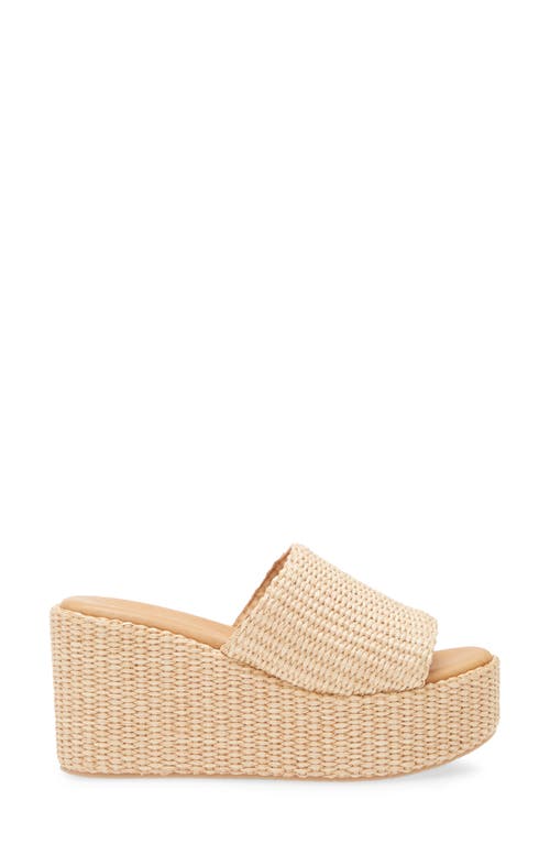 Chocolat Blu Jam Platform Wedge Sandal In Natural Raffia