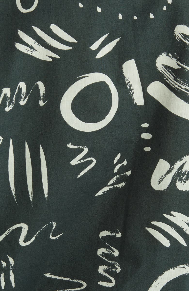 Topman Abstract Print Short Sleeve Button-Up Camp Shirt, Alternate, color,