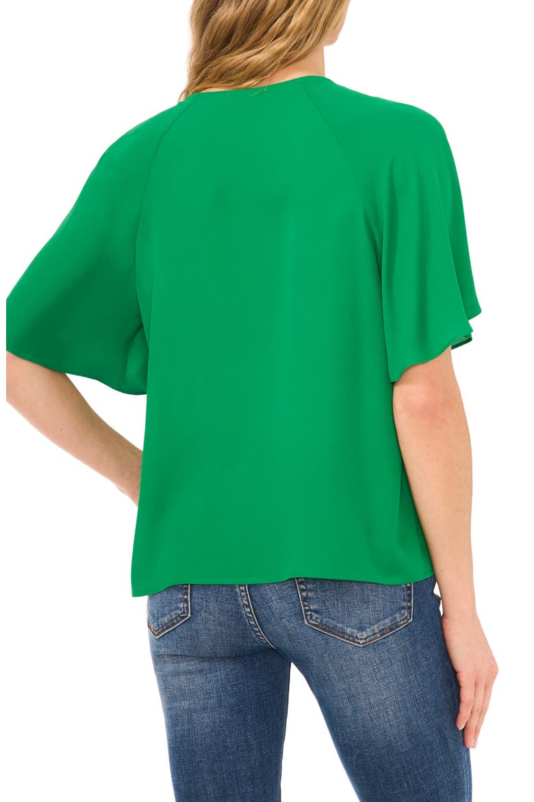 Ruffle Sleeve Top, Alternate, color, GREEN