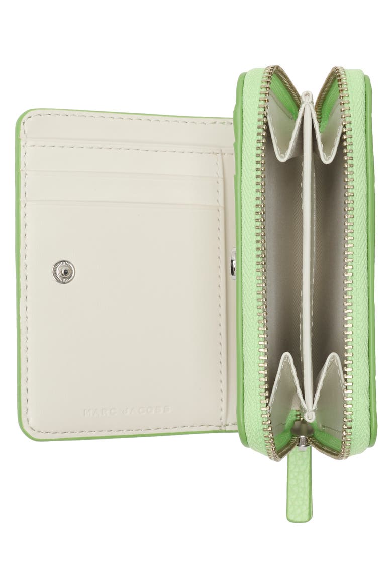 The Mini Leather Compact Wallet, Alternate, color, PEPPERMINT