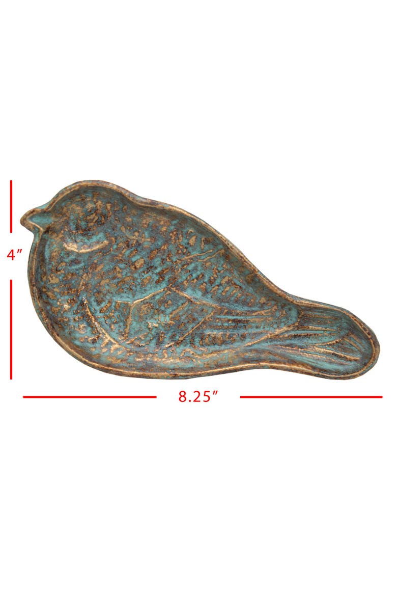 Abeline Patina Antique Trinket Tray Holder, Alternate, color, Blue