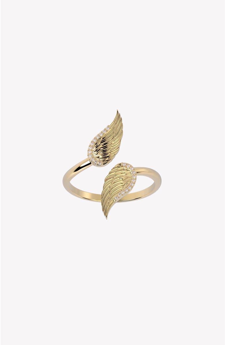 Rizen Jewelry Divine Wings Ring, Main, color, 18K Gold Plated