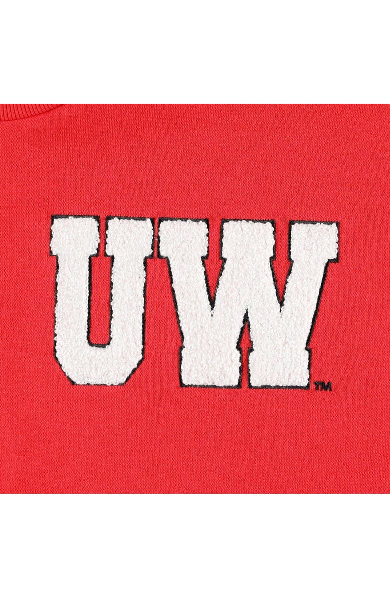 GAMEDAY COUTURE Women's Gameday Couture Red Wisconsin Badgers Back To Reality Colorblock Pullover Sweatshirt, Alternate, color, Red