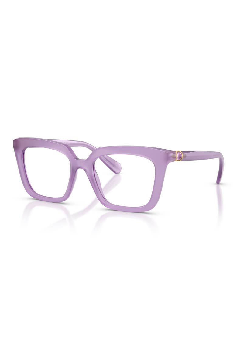 51mm Square Optical Glasses, Alternate, color, MILKY LILAC/ DEMO LENS