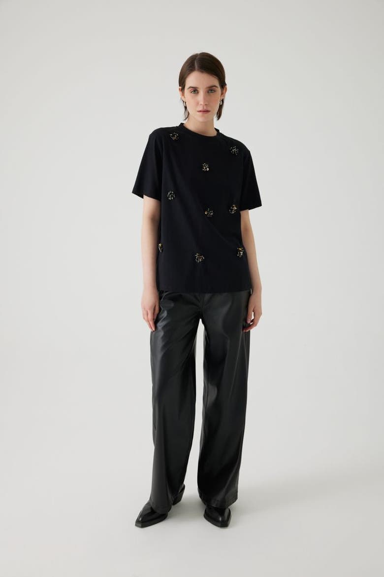Bexley Jewel Neck T Shirt, Alternate, color, BLACK