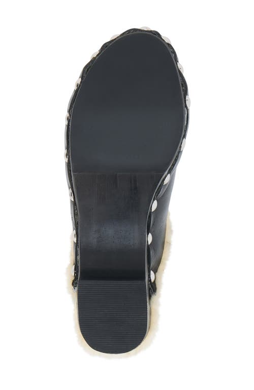 Matisse Mayfair Faux Shearling Lined Clog In Black