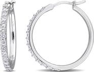 Julianna B. Lab-Grown Diamond Hoop Earrings Sterling Silver